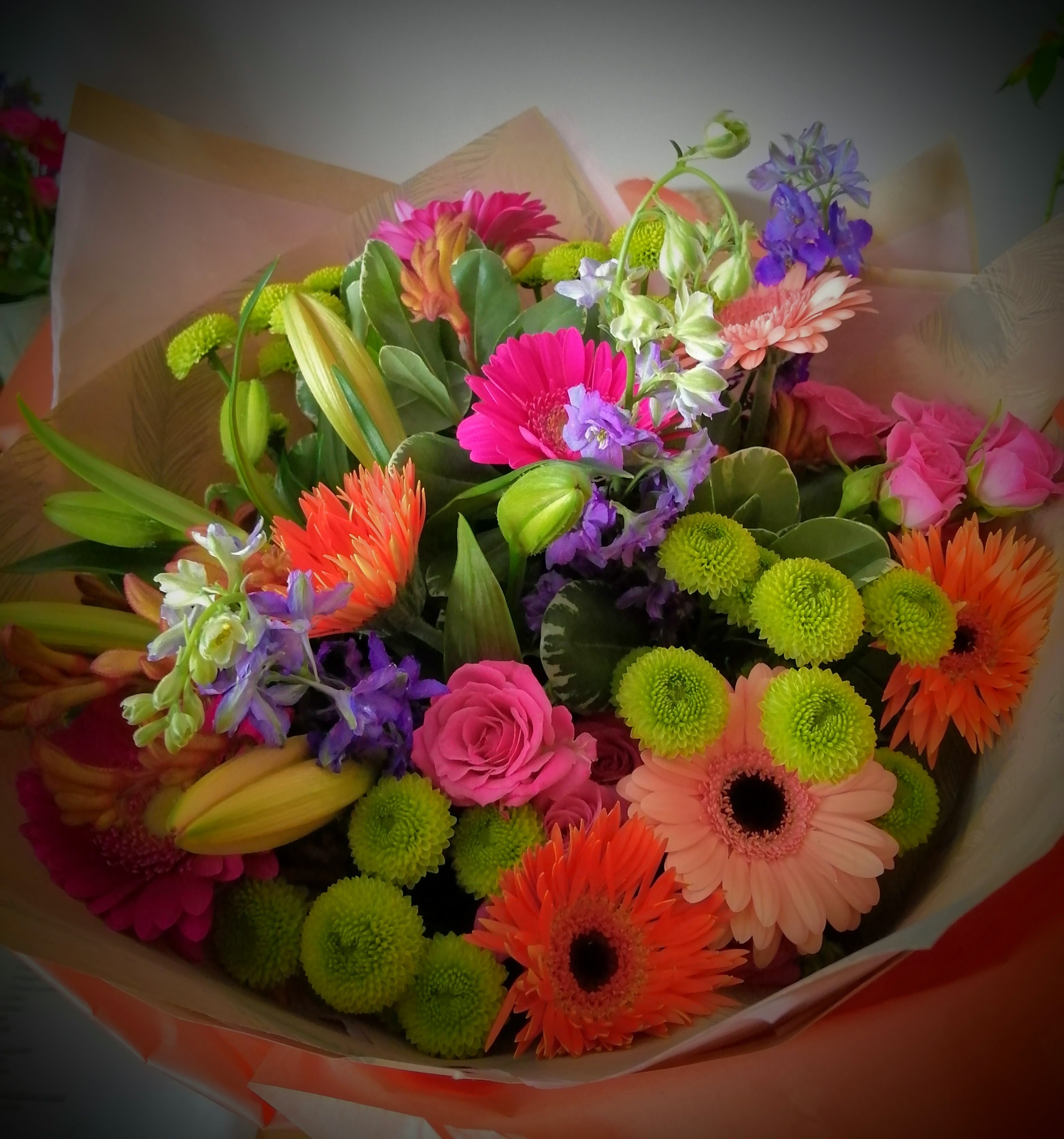 colorful rainbow Garden Bouquet