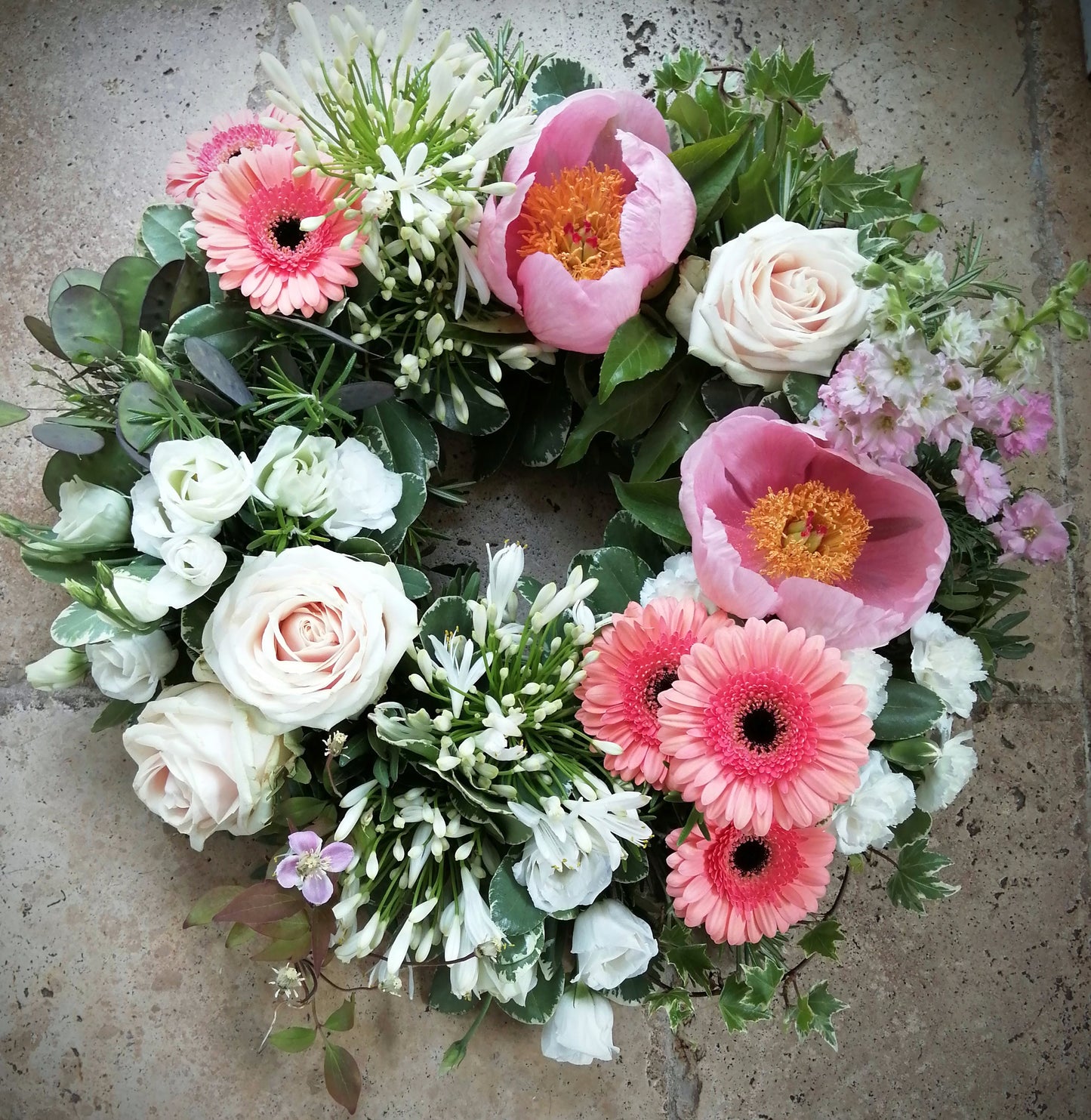 Garden style wreath